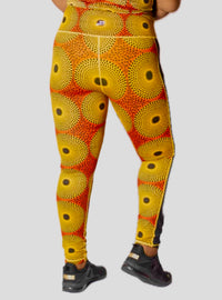 RADIANT Women's African Themed Leggings (Record Disc)