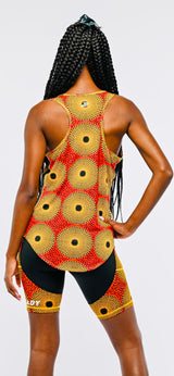 RADIANT Women's African Themed Tank Top (Record Disc)