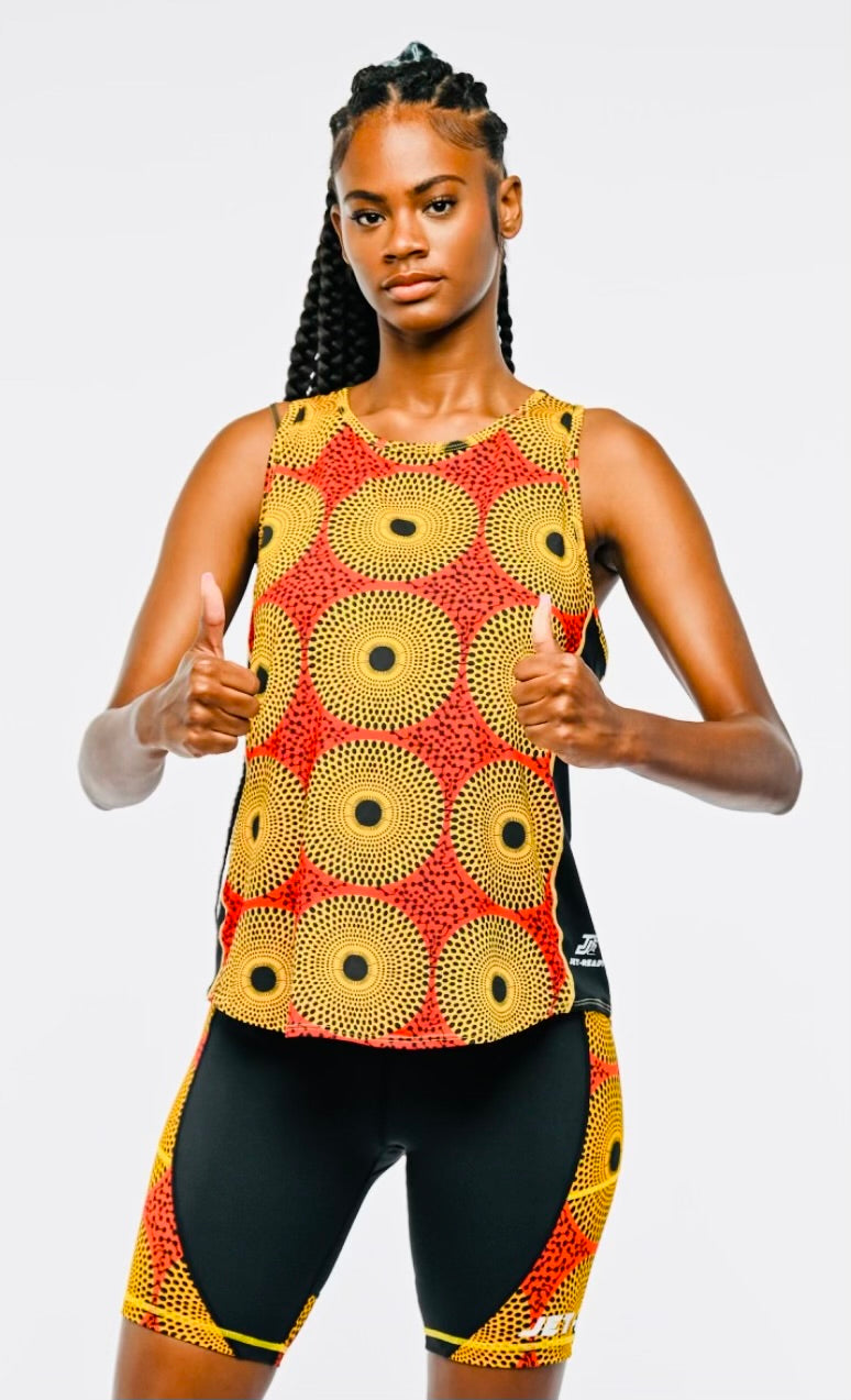 RADIANT Women's African Themed Tank Top (Record Disc)