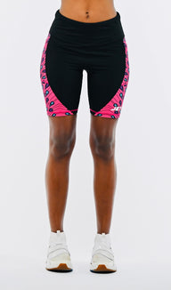 FIRECRACKER Women's African Themed Biker Shorts (Luminous Bulb)