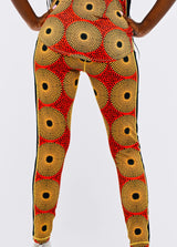 RADIANT Women's African Themed Leggings (Record Disc)